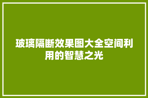 玻璃隔断效果图大全空间利用的智慧之光