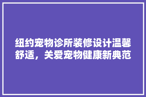 纽约宠物诊所装修设计温馨舒适，关爱宠物健康新典范