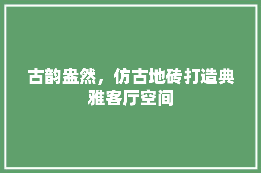 古韵盎然，仿古地砖打造典雅客厅空间