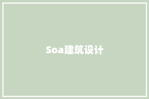 Soa建筑设计