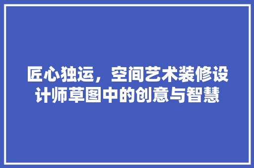 匠心独运，空间艺术装修设计师草图中的创意与智慧