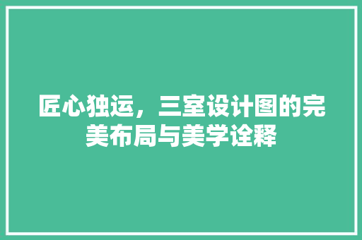 匠心独运，三室设计图的完美布局与美学诠释 常见问题
