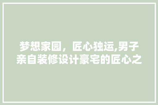 梦想家园，匠心独运,男子亲自装修设计豪宅的匠心之旅