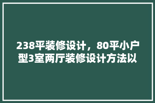 238平装修设计，80平小户型3室两厅装修设计方法以及攻略