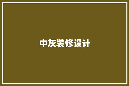 中灰装修设计