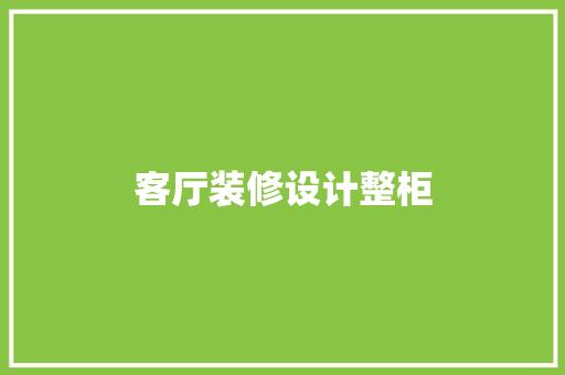 客厅装修设计整柜