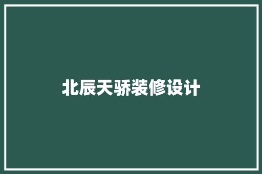 北辰天骄装修设计
