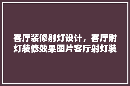 客厅装修射灯设计，客厅射灯装修效果图片客厅射灯装修设计方法 工艺流程