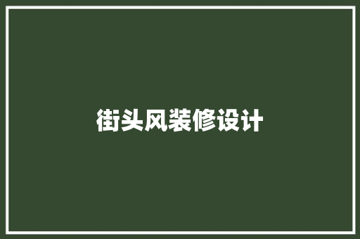 街头风装修设计