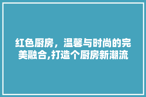 红色厨房，温馨与时尚的完美融合,打造个厨房新潮流
