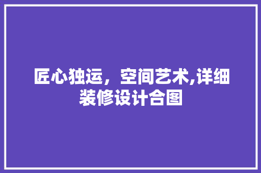 匠心独运，空间艺术,详细装修设计合图
