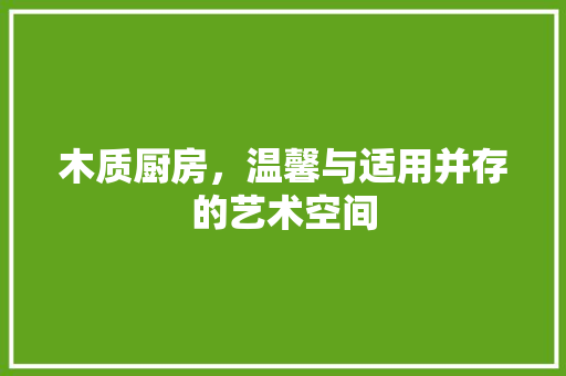 木质厨房，温馨与适用并存的艺术空间