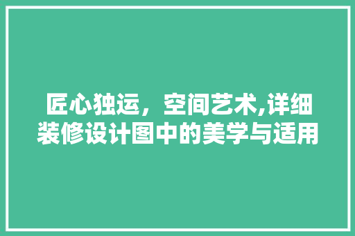 匠心独运，空间艺术,详细装修设计图中的美学与适用